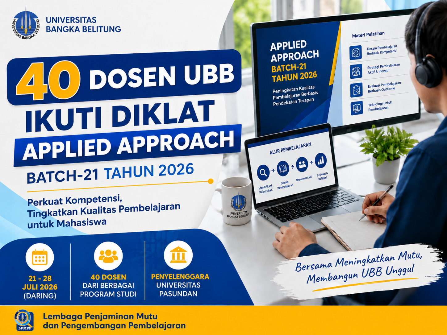 40 Dosen Lintas Program Studi UBB Ikuti Diklat Applied Approach 2026